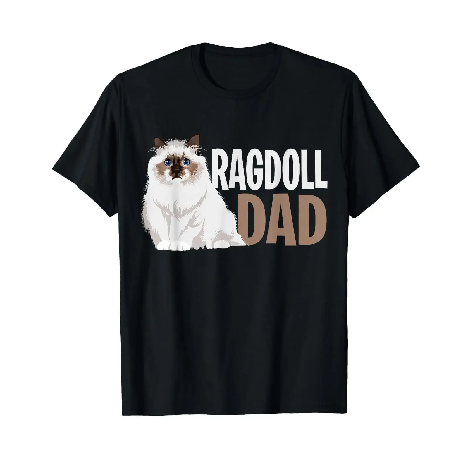 Ragdoll Cat Dad Lover Owner T Shirt vintage Washed Comfortable Soft Top For Everyday Wear streetwear Slightly Stretched Unisex