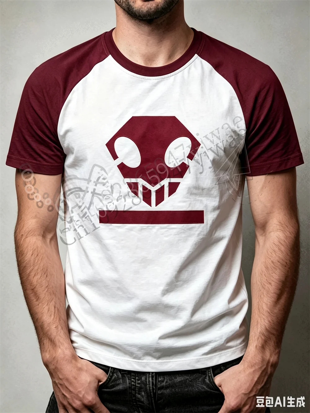 Anime Inspired Ichigo Kurosaki Raglan T Shirt Men Vintage Graphic Tee Color blocked Short Sleeve Casual Streetwear T-shirt Tops