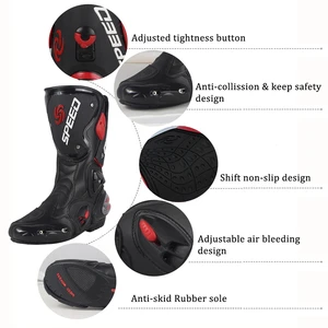 Motorcycle Motorcycle Boots of Men's Messy Righty Equation Ankle Shoes Protective Shoes Running Equipment Long Boot B1001 6 Main Sales Motocross Boots - №5