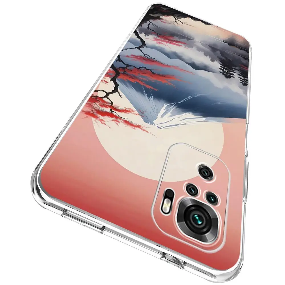 اليابان جبل فوجي اللوحة الكرز الحال بالنسبة Xiaomi Redmi ملاحظة 14 13 12 4G 9 8 10 11 برو زائد 5G 14C 13C 12C 10C 9C 9A غطاء شفاف #3