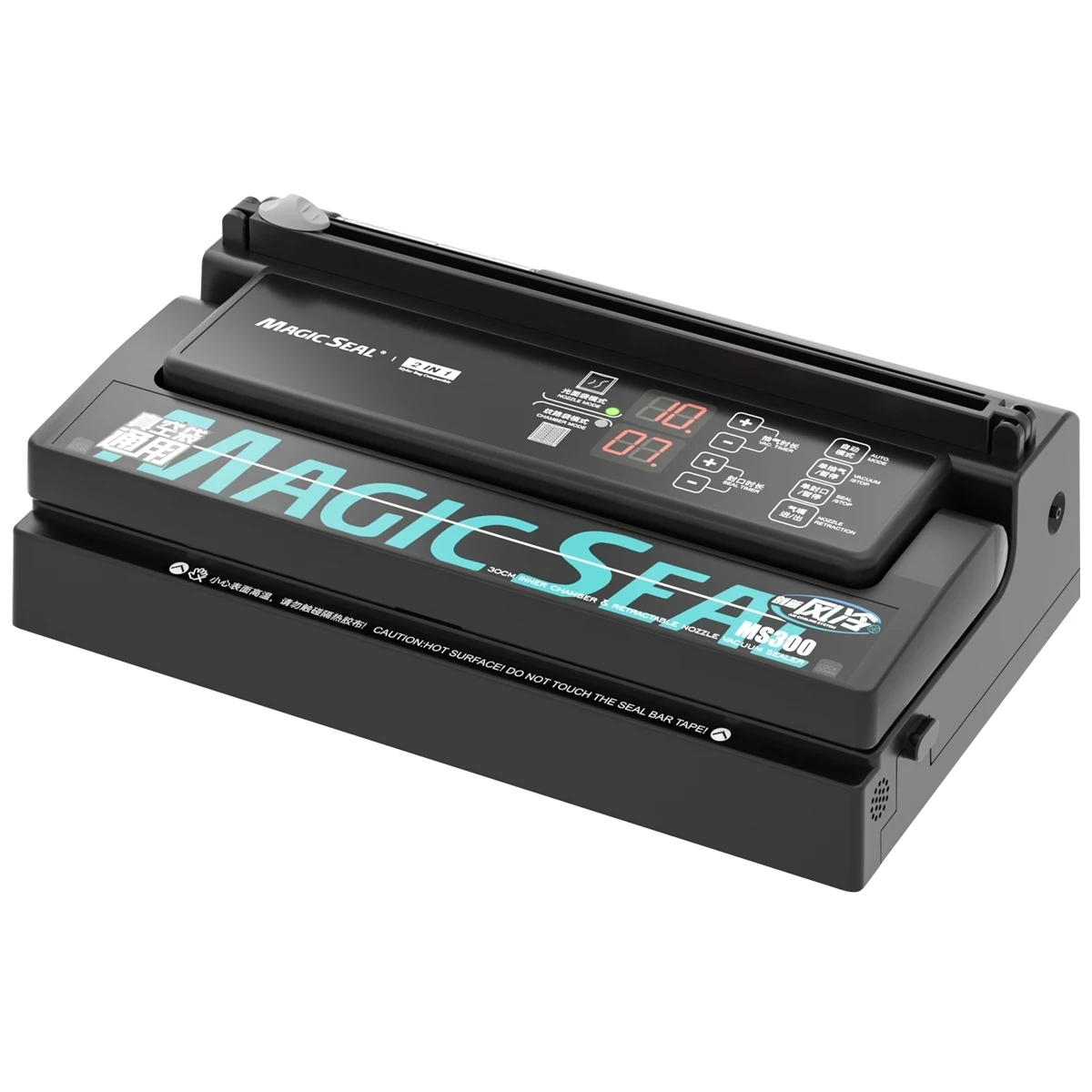 MAGIC SEAL-Machine à sceller sous vide 2 en 1, commerciale, refroidie par air, machine d\'emballage automatique, MS300, pour tous les sacs