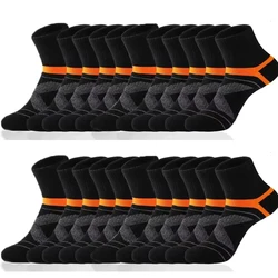 3/5/10/20 Pairs Lot Men's Socks Black Sports Socks Casual Run Autumn Winter High Quality Breathable Male Socks