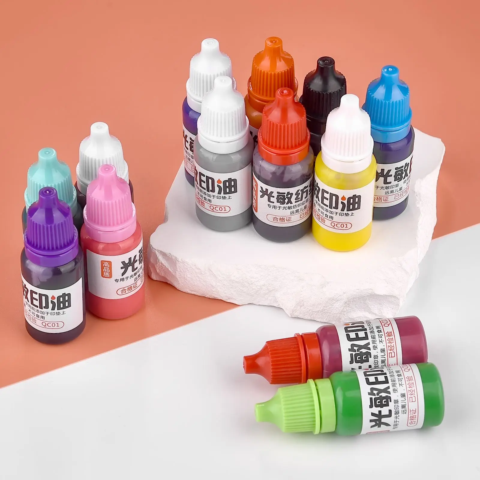 10 ml/Fles 13 Kleur Refill Inkt Rubber Stempel Olie Inkten Lichtgevoelige Stempelen Refill Inkt Voor Kantoor School maken Seal Levert