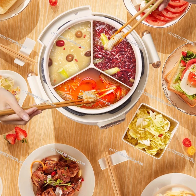 220V Household Ceramic Glaze Pressure Cooker Mandarin Duck Gallbladder Double Gallbladder One Pot Three Purpose