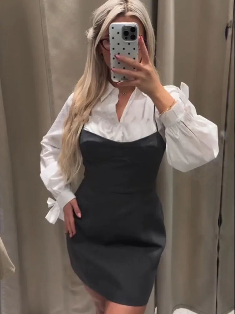 

HH Woman New Spring Sleeveless Zipper Versatile Sexy Backless Solid Color Suspender Skirt Female Casual Fashion Party Skirt