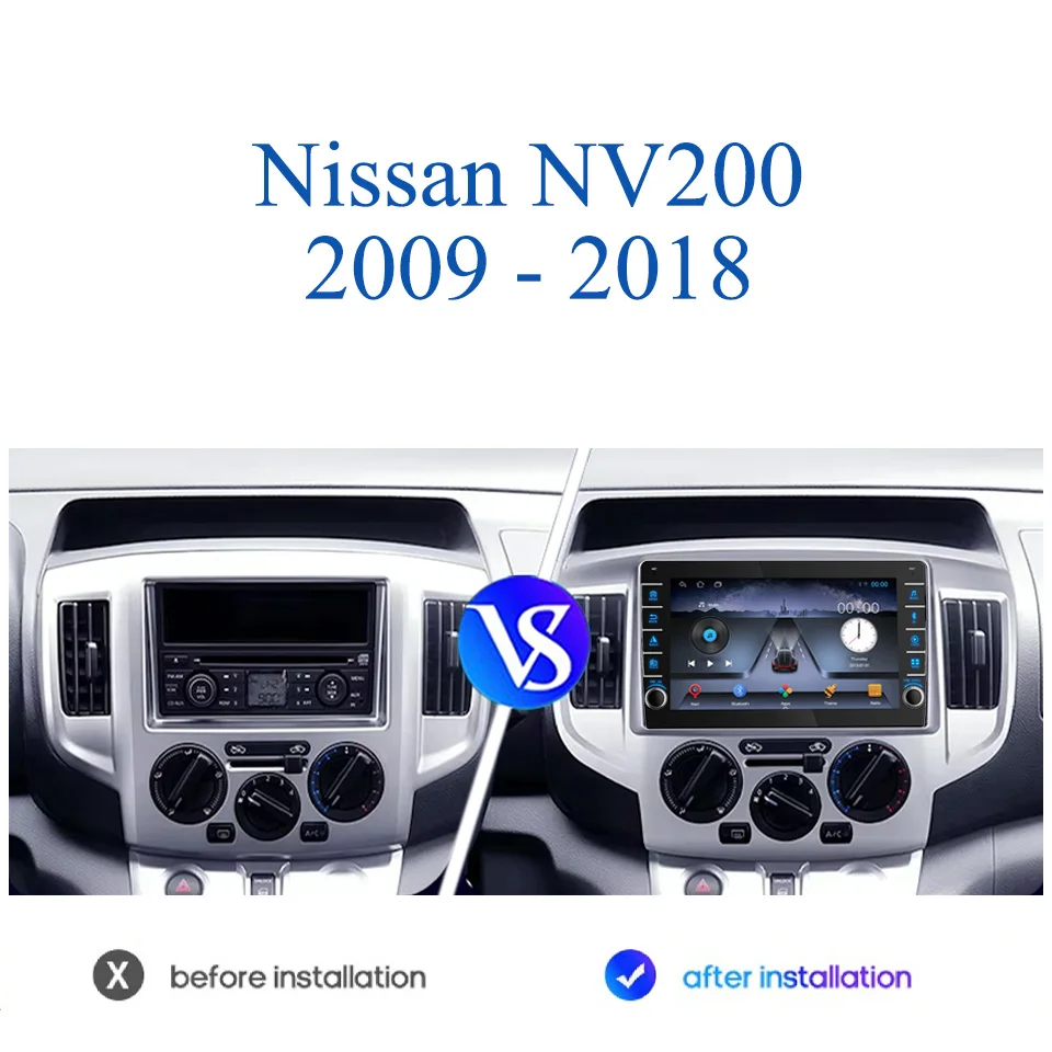 For Nissan NV200 2009 2011 2013 2015 2017 Autoradio Stereo Video Music Multimedia Player With GPS Navi Carplay Auto 4G Net WiFi