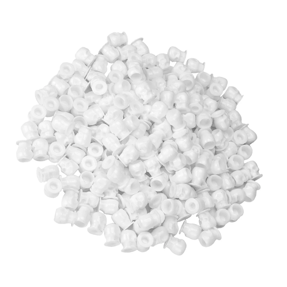 

200 Pcs Disposable Color Cups Tattoo Ink Caps ABS Stable Base White WS0629 01 Plastic Pigment Holders Tattooing Accessories