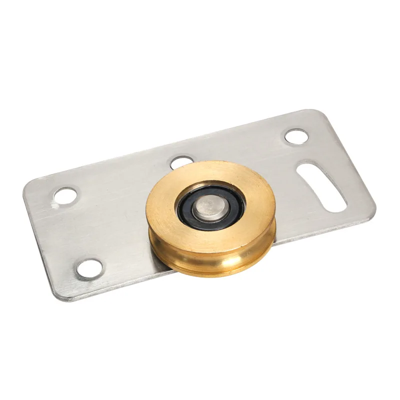 عجلات باب منزلق خشبي (338/378) - نظام محمل بكرة بكرة الخزانة/خزانة الملابس لاستبدال مسار الأخدود