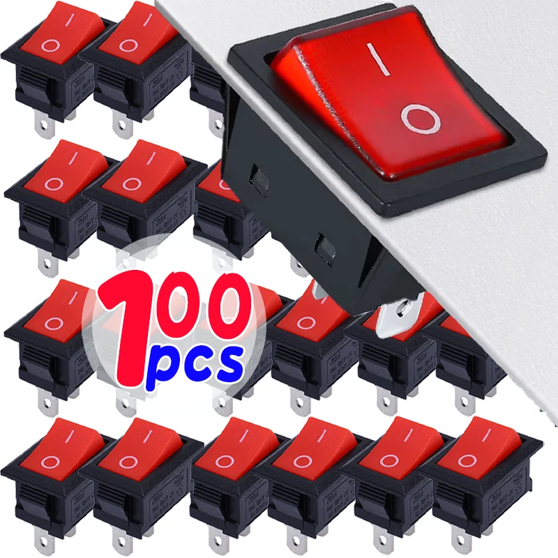 2Pin Push Button Switch SPST 6A 250V KCD11 NO/Off Rocker Boat Home Motorcycle Switch Portable small universal switches Car Tools