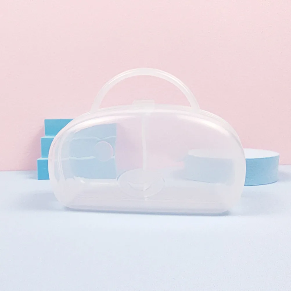

4Pcs Pacifier Case for Newborns Toddlers Food Safe PP Material Compact Exquisite Design Holds 2 Pacifiers Clips Sterilizable