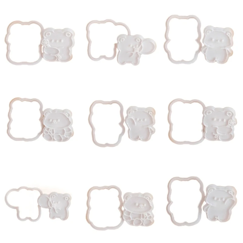 

Creative Bear Baking Molds Silicone Cookie Cutters for Afternoon Teas