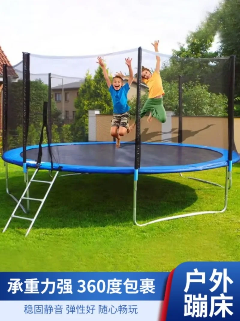 

trampoline Large stall trampoline Children's outdoor trampoline Commercial cross-border wholesale Trampoline with protective