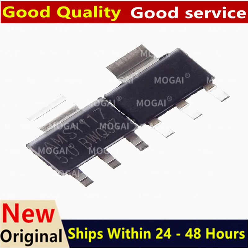 (50pcs)New AMS1117-1.2 AMS1117-1.5 AMS1117-1.8 AMS1117-2.5 AMS1117-3.3 AMS1117-5.0 AMS1117-ADJ sot