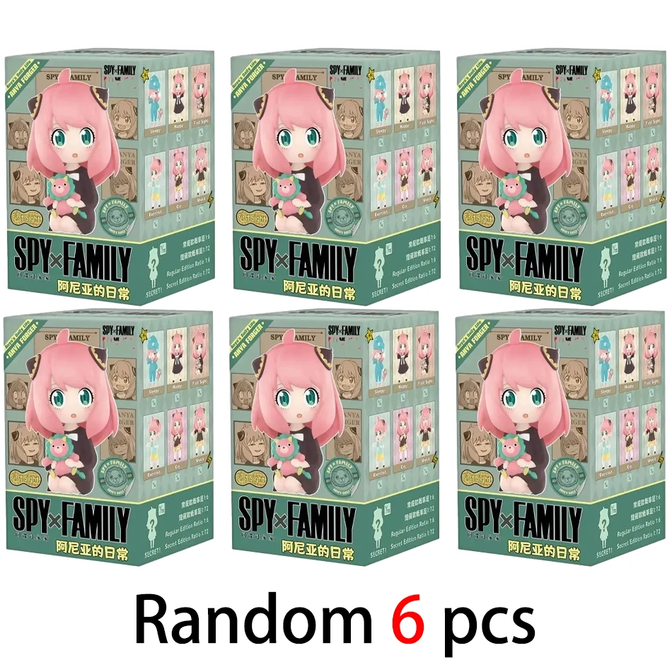 1:1 Neuauflage Spy X Family Anya Serie Blindbox Spielzeug Niedliche Figuren Puppe Mystery Box Modell Überraschungstüte für Mädchen Geburtstagsgeschenke