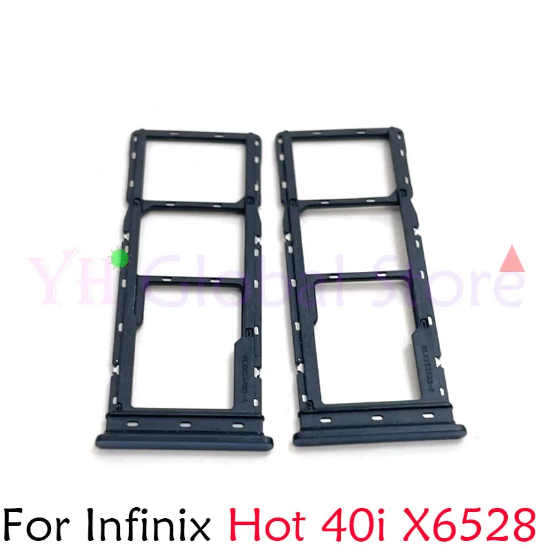 For Infinix Hot 40i X6528 Sim Card Slot Tray Holder Sim Card Reader Socket Repair Parts