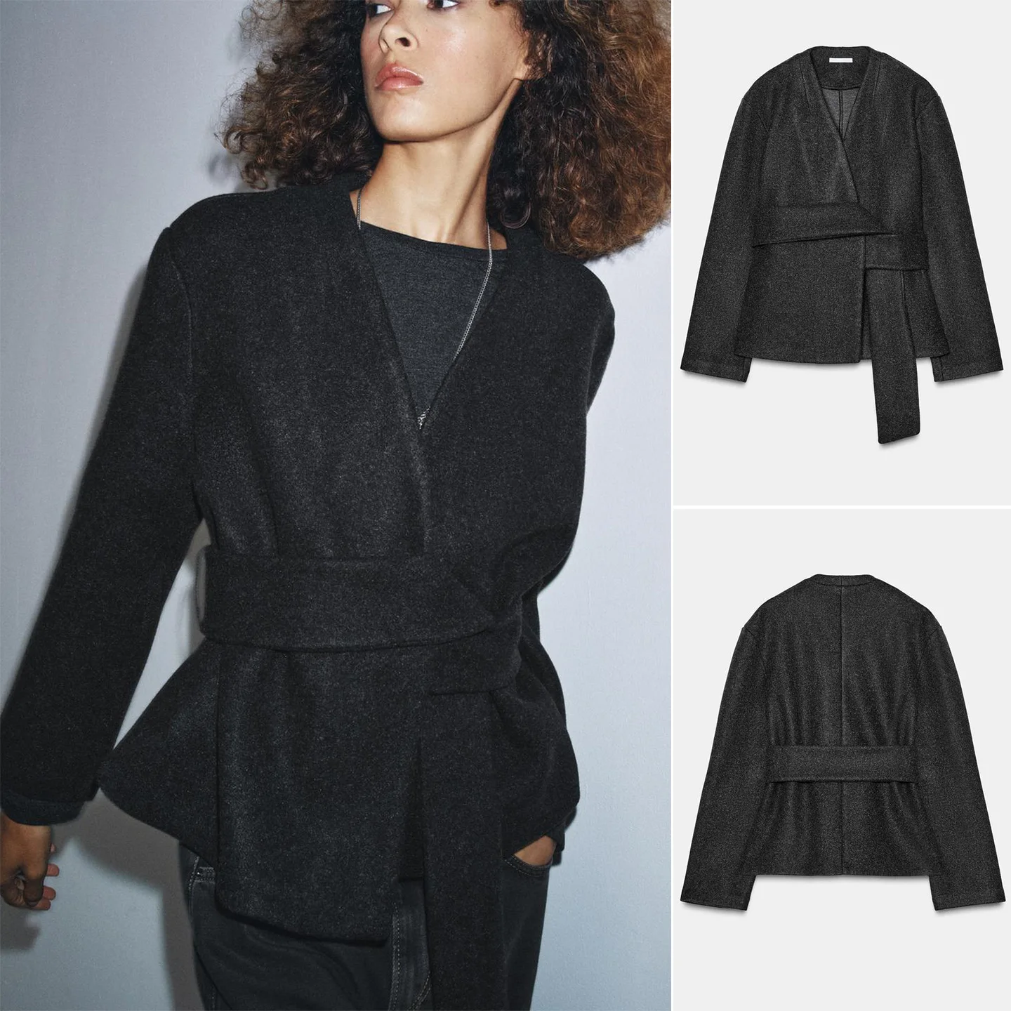 

Осень-зима, новая женская простая длинная куртка с v-образным вырезом и прямым подолом с поясом, мягкая верхняя одежда, пальто из полиэфирного волокна