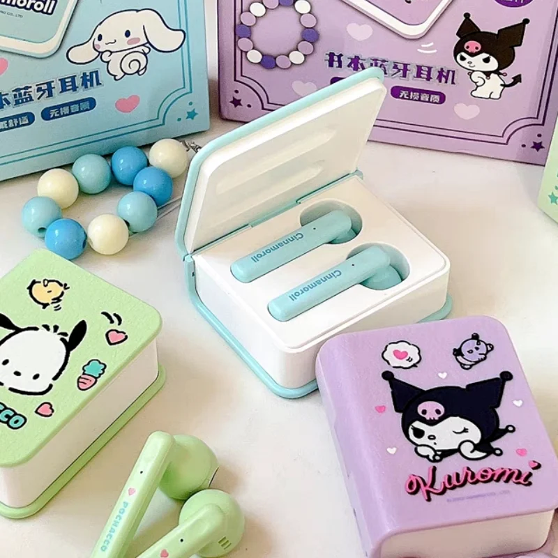 

Sanrio Kuromi Bluetooth Headphones Cinnamoroll True Wireless Headset Pochacco Sport Noise Reduction Touch Game Earphone