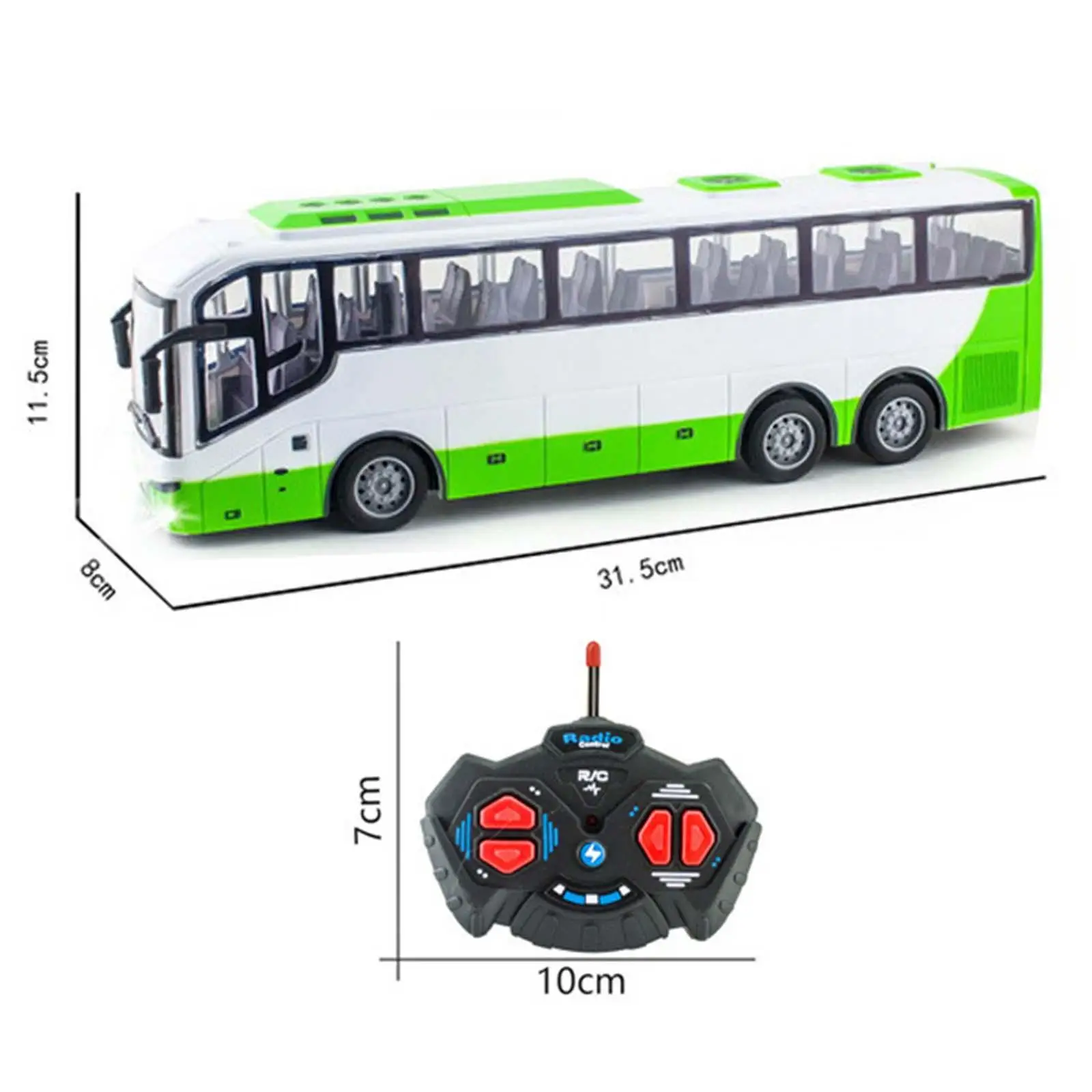 1/30 RC Model autobusu szkolnego Zabawki Pojazdy i światła LED na prezenty urodzinowe