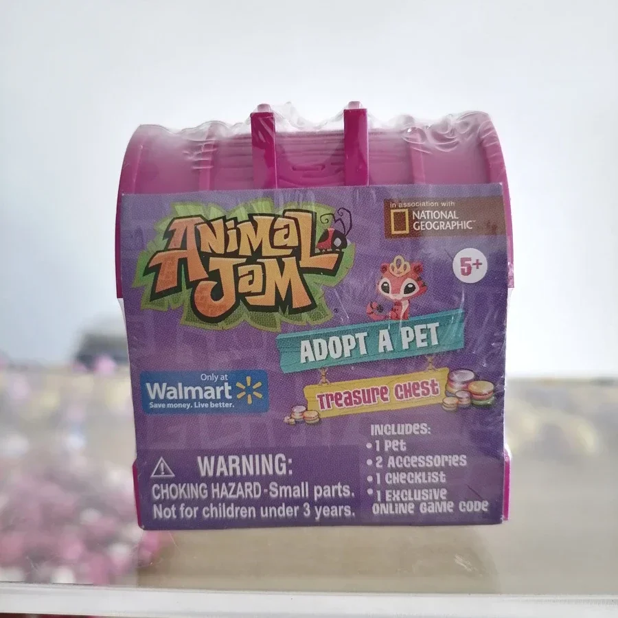 Animal Jam Treasure Chest Adopt A Pet Mini Figurine Animals Cute Doll Collectible Blind Box Toy Children Birthday Gifts