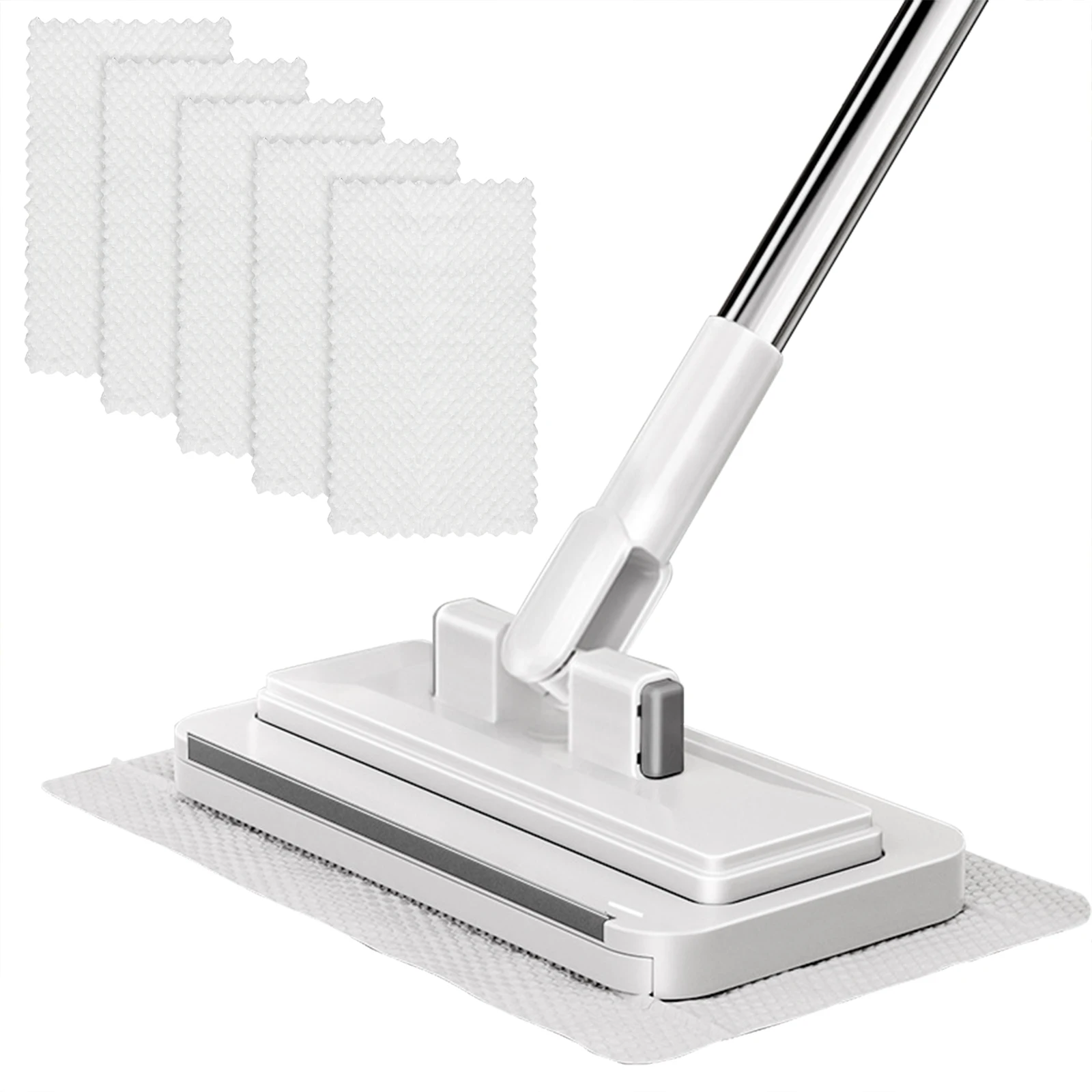 Mini Mopa Snap Grip con Cabezal Bloqueable y Paños Desechables Zero Touch para Pisos Húmedos/Secos, Azulejos, Madera y Esquinas