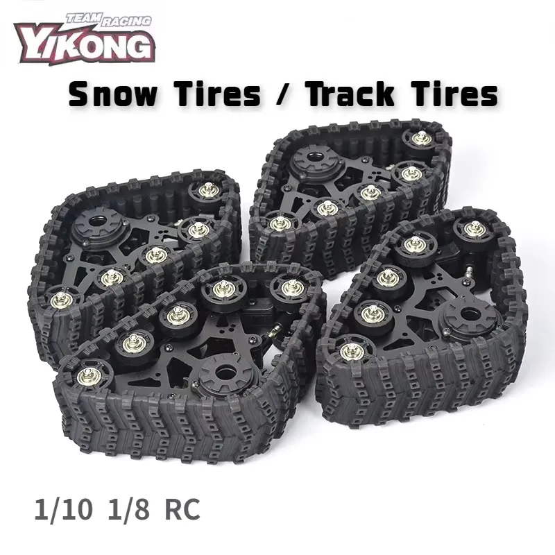 YIKONG Snow Tires Track Tires Parts for 1/10 1/8 RC Car Crawler Accessories TRAXXAS TRX4 SCX10 YK4102 YK4103 YK4082 YK4083