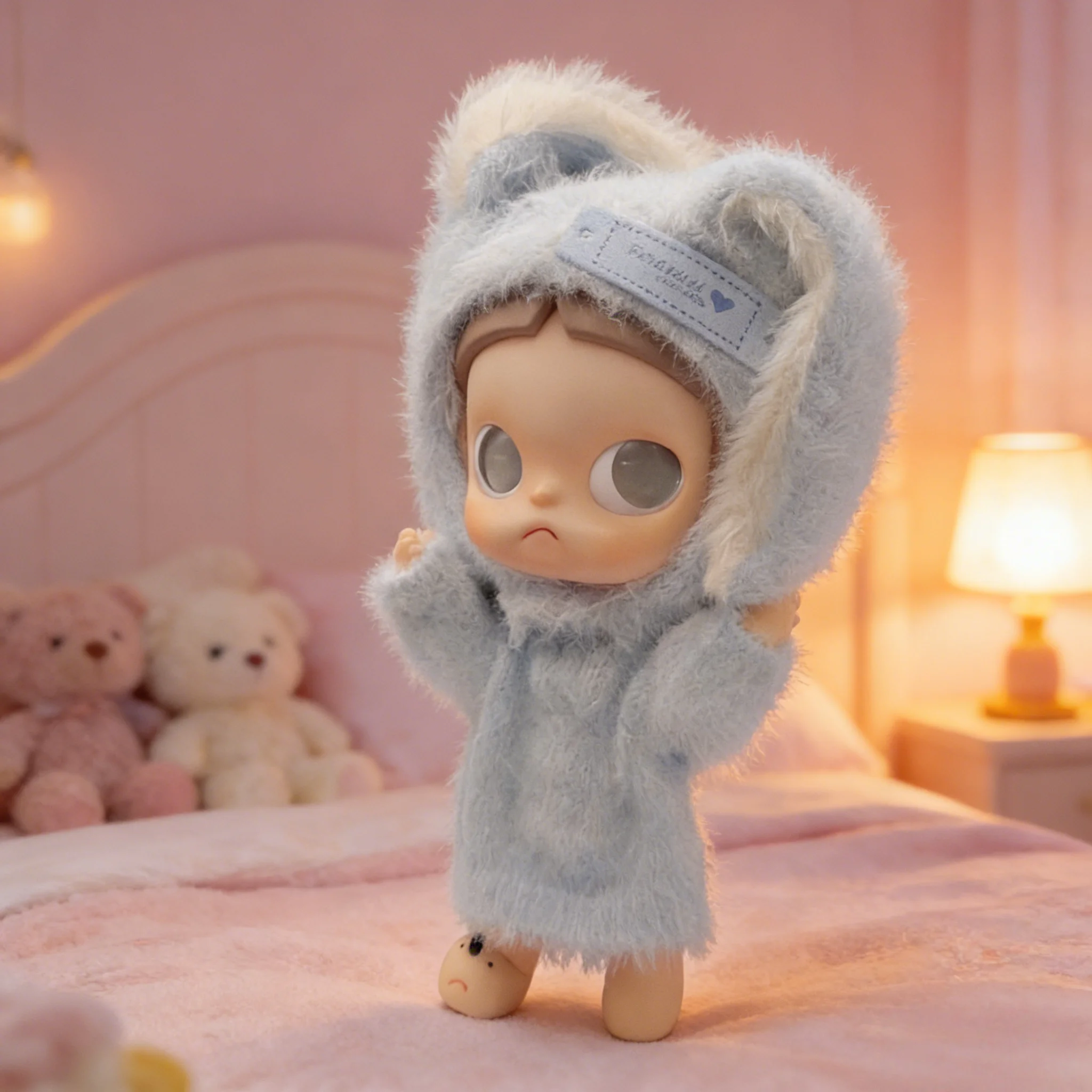 For Zsiga Dolls Clothes Latest Fashion Blue Rabbit Series Set Sweater Jacket Spring And Autumn Cute Rabbit Hat Decoration Gift