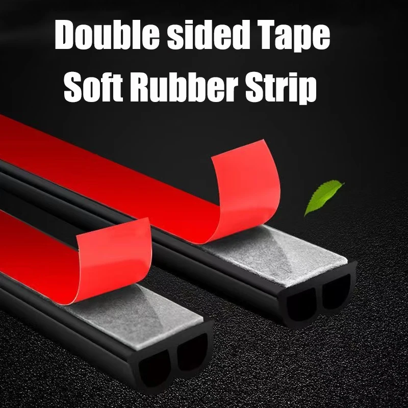 5/8 Meters Car Door Seal Strips Sticker B Shape Weatherstrip Rubber Seals Sound Insulation Sealing For Door Trunk Rubber Strip