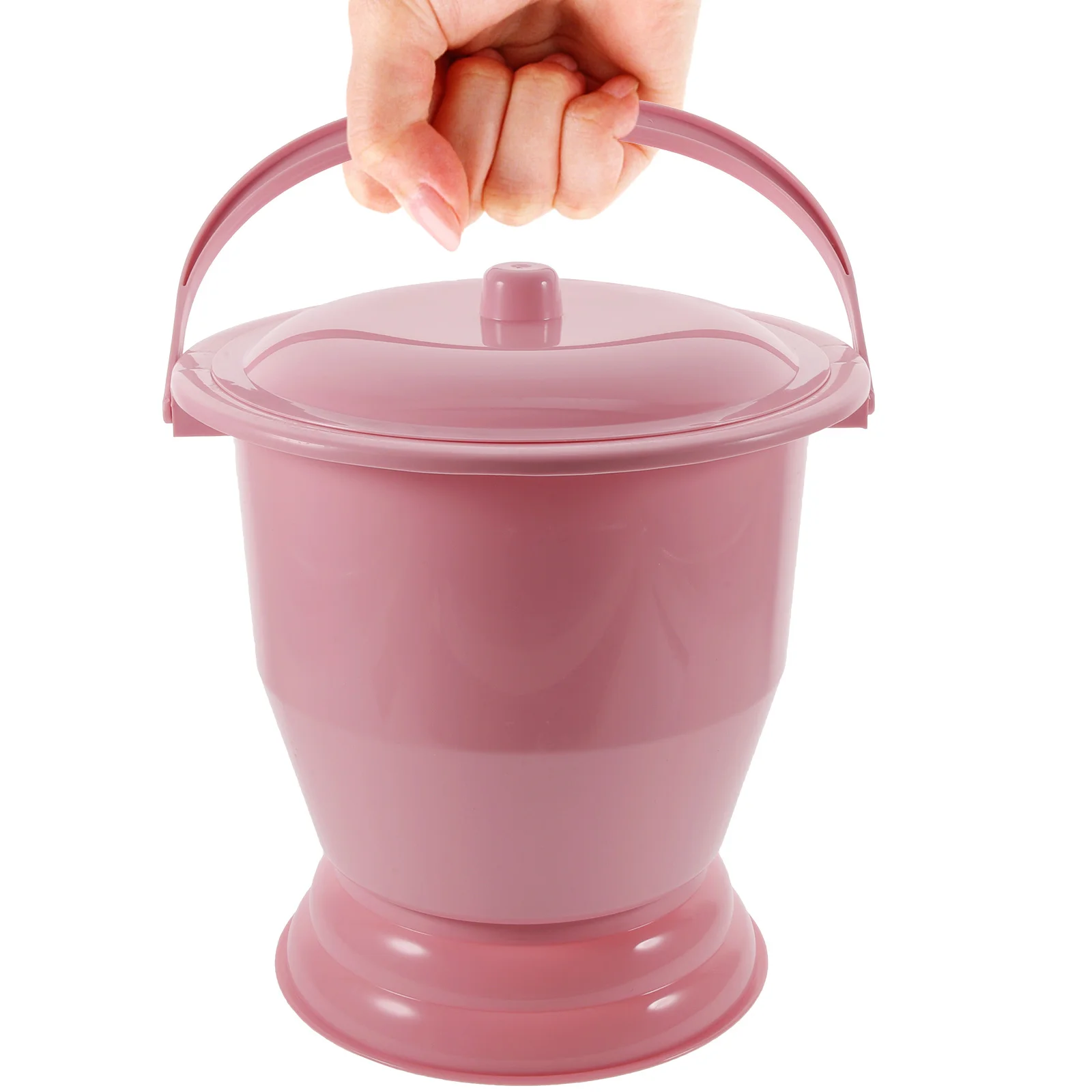 Cuchara de mano con cubierta, cubo para urinario portátil para niños mayores, uso doméstico, Base antideslizante, resistente a altas temperaturas, duradera, 1 ud.