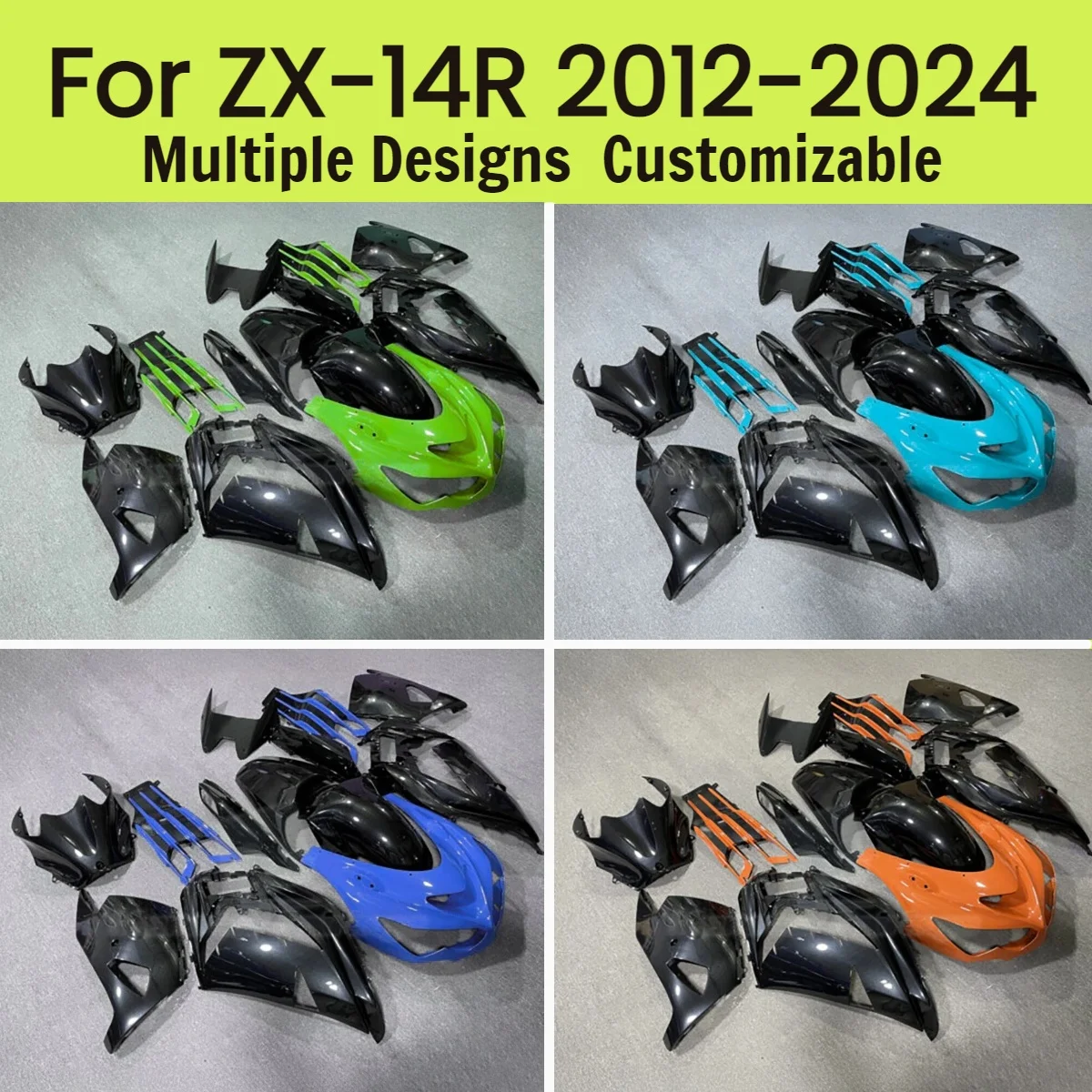 Fairing Body Kit ZX14R 2012-2024 Customizable ABS Plastic Motorcycle Aftermarket Fairings for Kawasaki ZX 14R 12-24
