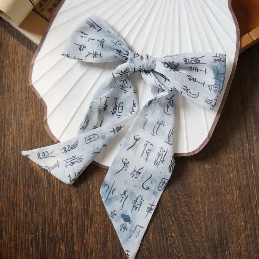

Chinese Style Silk Scarf Pink Ribbon Headband Printed Scarf Neckerchief Collocation Clothing Accessories Scarf Hair Band Women