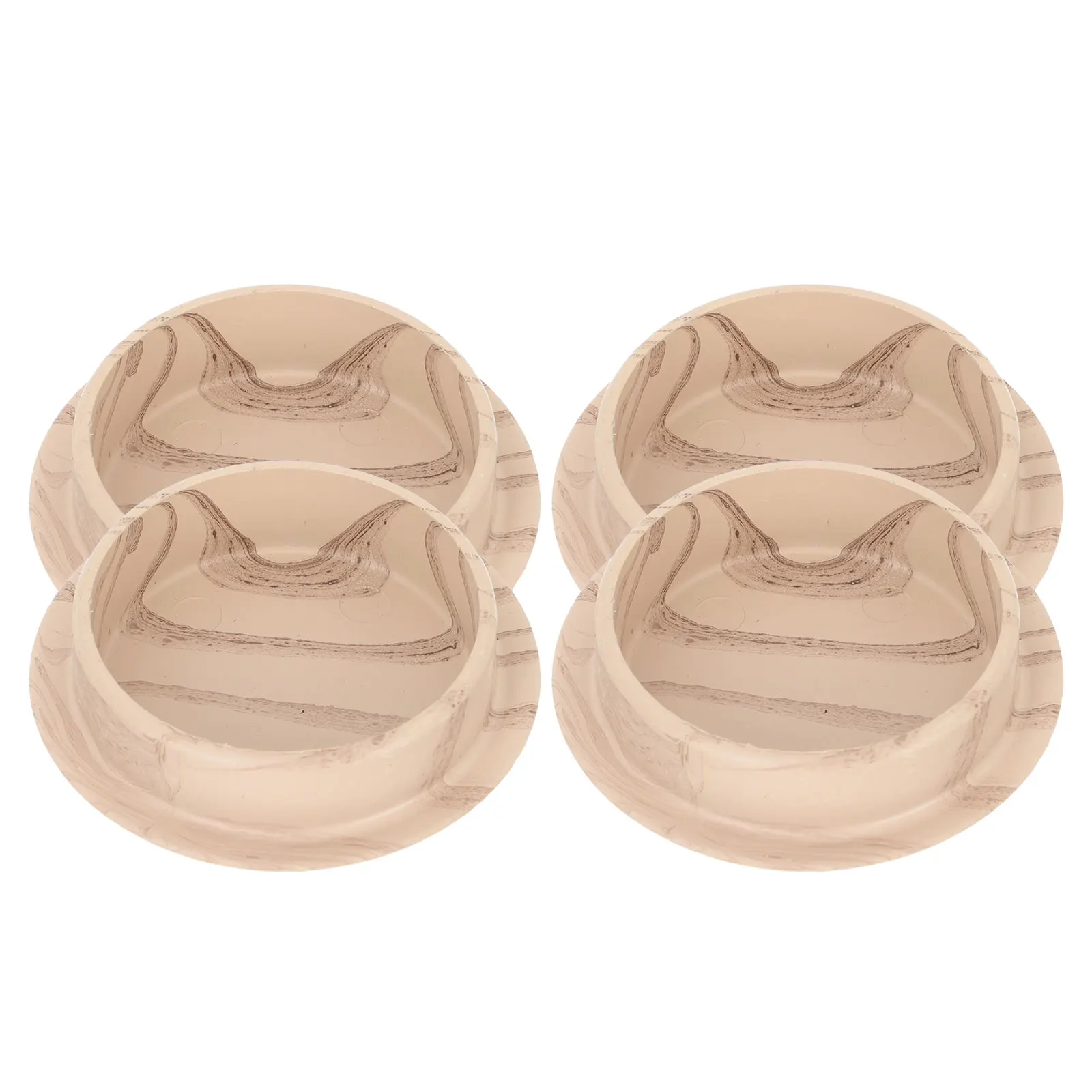

4pcs Furniture Caster Cups Wood Grain Design Durable Plastic Floor Easy Install Chair Leg Caps For Dining Chairs Stools