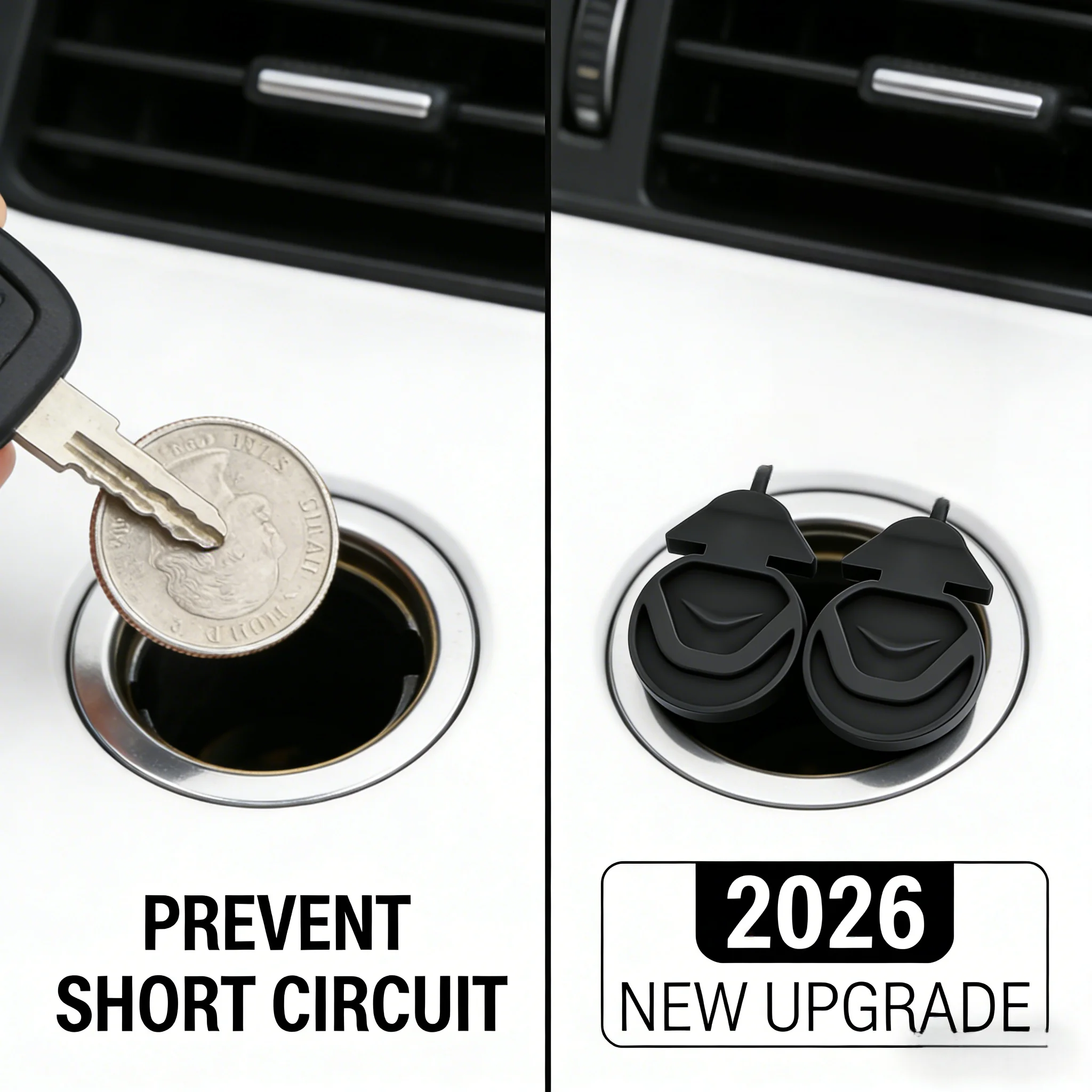 

For Tesla Model 3 Y Highland 2024 2026 Silicone Cigarette Lighter Dust Plug Cover Interior Socket Protection Car Accessory 12V