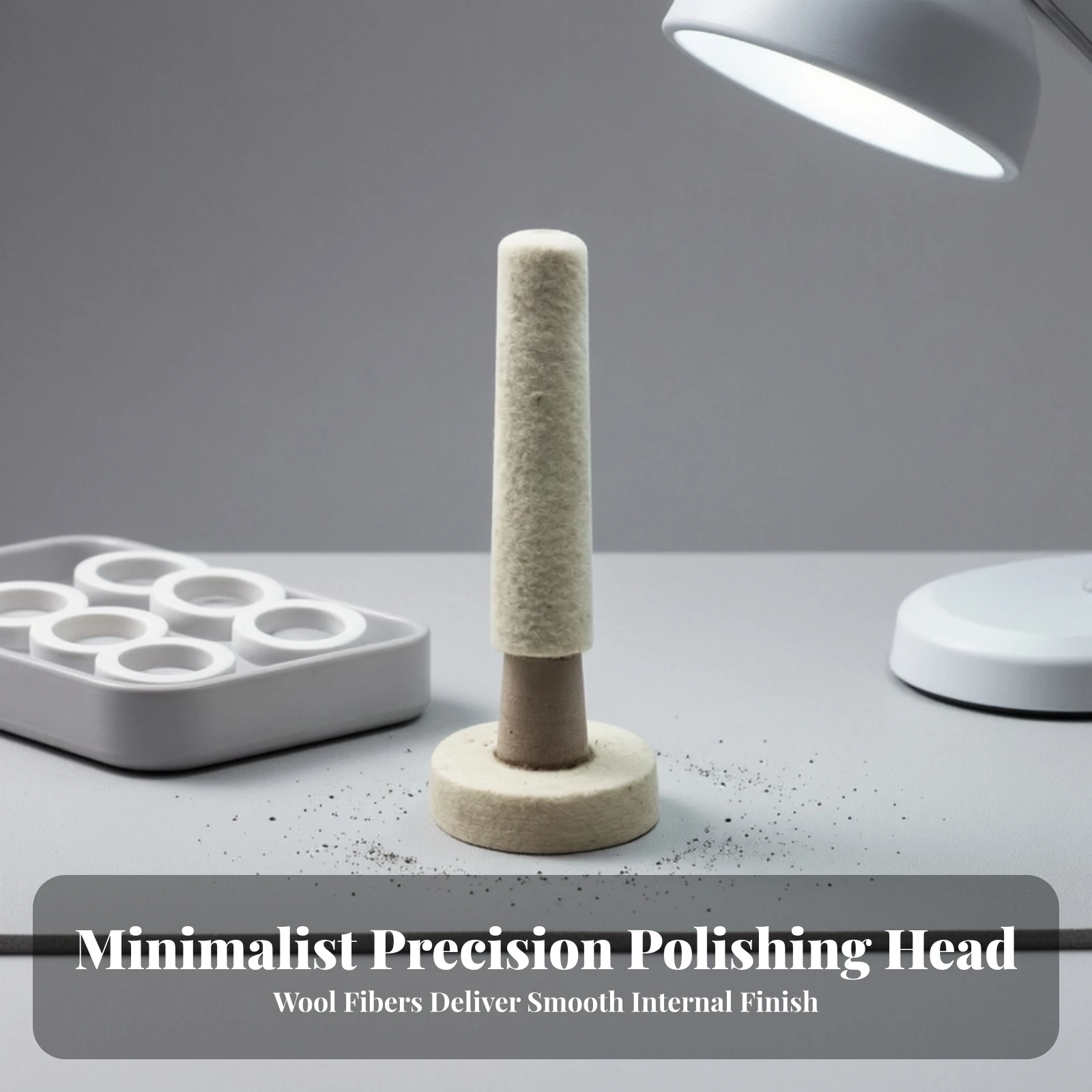 Wool Polishing Bit Compressed Felt Polishing Head with Wooden Shaft Buffing Head with Mandrel Grinding for Jewelers