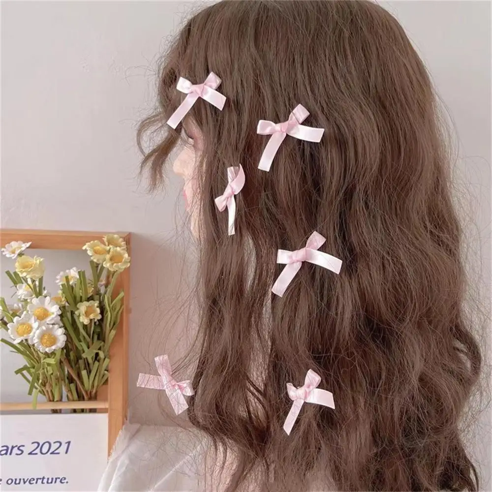 

Цветная шелковая лента бант заколка для волос модная Милая балетка милая девочка заколки красочные кружевные женские заколки-невидимки INS Y2K аксессуары