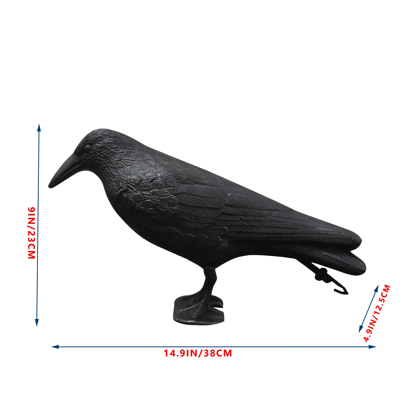 Decoracion Simulation Black Crow Raven Vogelabwehrmittel Schädlingsbekämpfung Taubenabwehr Gartendekoration im Freien