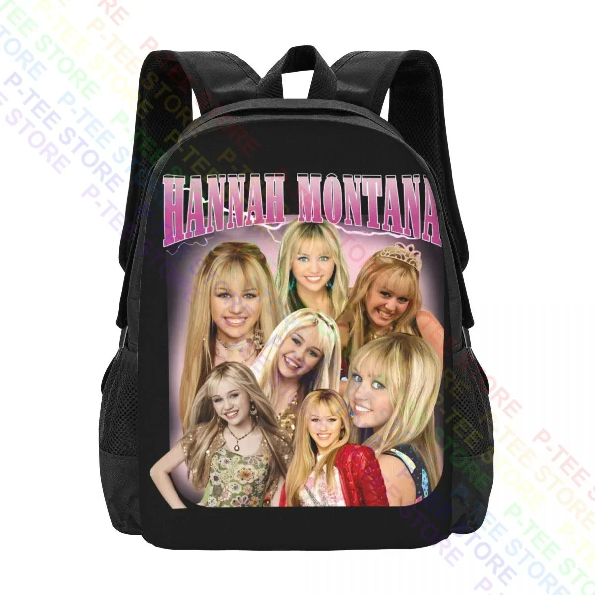 Hannah Montana Miley Cyrus P-198Backpack Large Capacity Foldable Sports Style