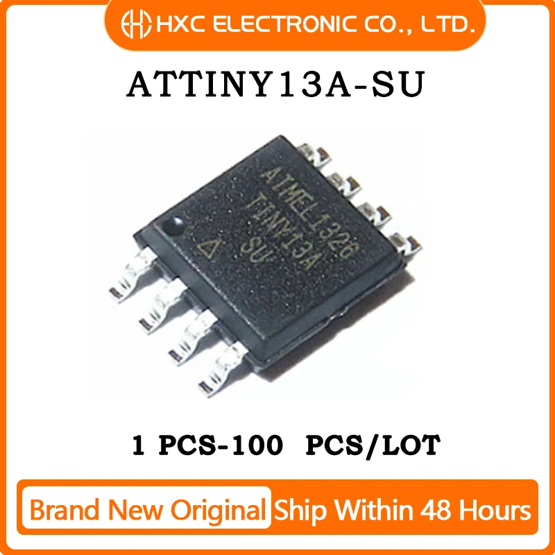 5PCS/10PCS/50PCS/100PCS ATTINY13A-SU IC MCU 8BIT 1KB FLASH 8SOP Brand New Original IC Chip