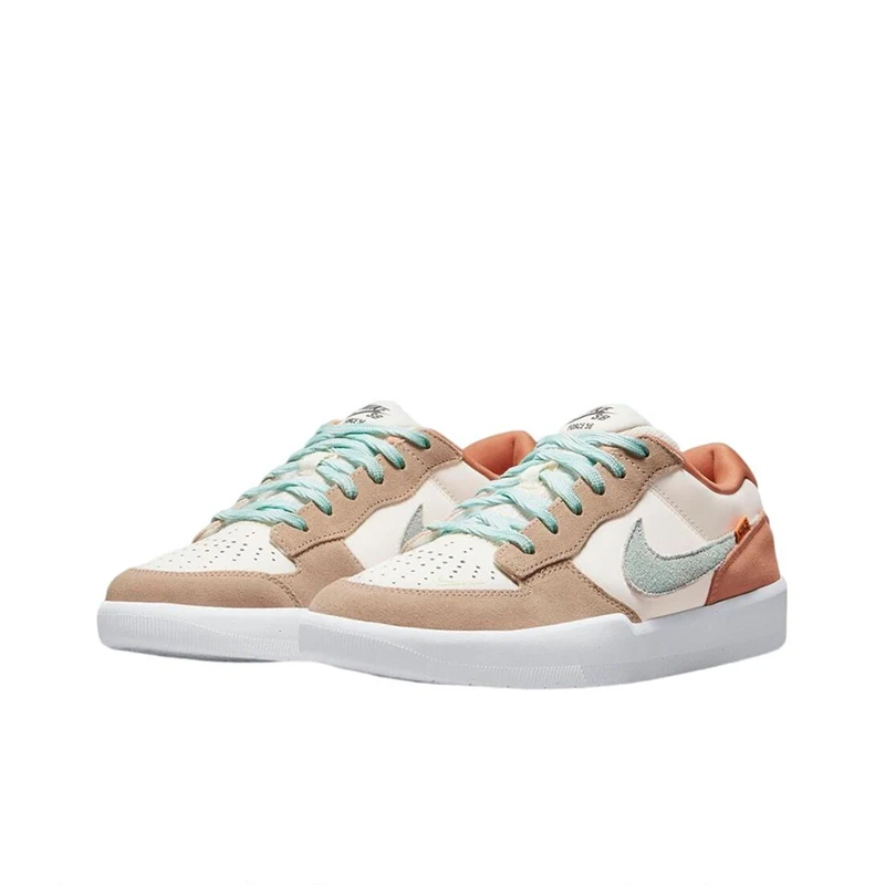 Originele Nike Sb Force 58 Skateboardschoenen Voor Heren En Dames Slijtvast Unisex Bruinachtig Wit Sneakers FN8888-131