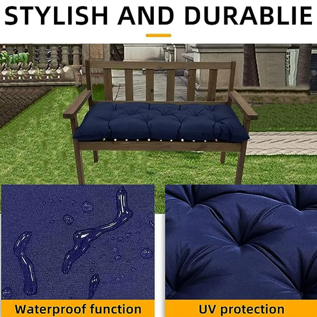 Polyester Durable Outdoor Chair Cushions For Extended And Comfort Comfortable Swings Chair Cushion dark coffee 100*50*8CM