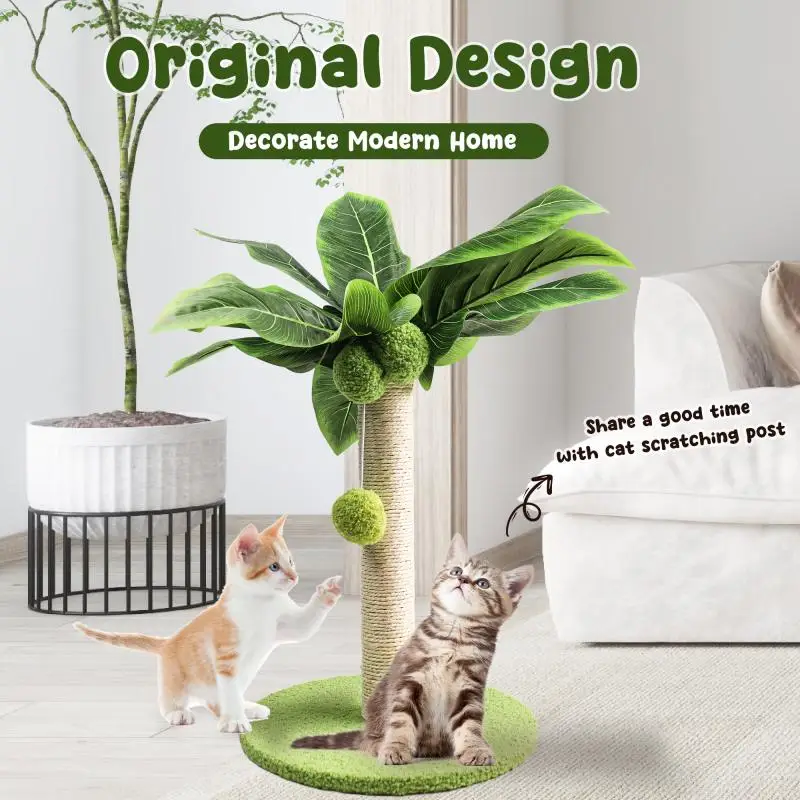 Pet Cat Toy Funny Cat Stick Balls Durable Sisal Scratching Board Cat Supplies Cat Grab Column Interactive Toy Climbing Post 2024