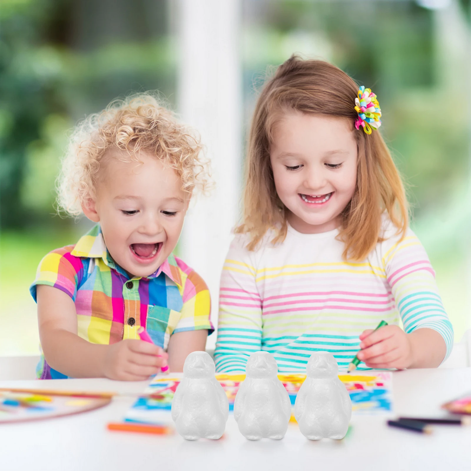 20 Pezzi Kit Pinguino in Schiuma Fai-da-Te, Palline di Schiuma Non Finite per Creazioni Artigianali, Decorazioni Casa e Scuola, Topper per Torte a Forma di Pinguino