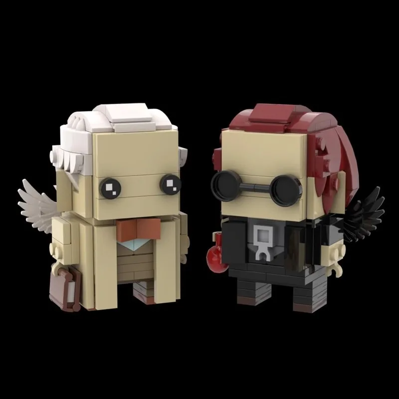 Movie Good Omensed Angels Aziraphale Demons Crowley Brickheadz Building Blocks Action Figures Comedy Character Toys Gifts Bean