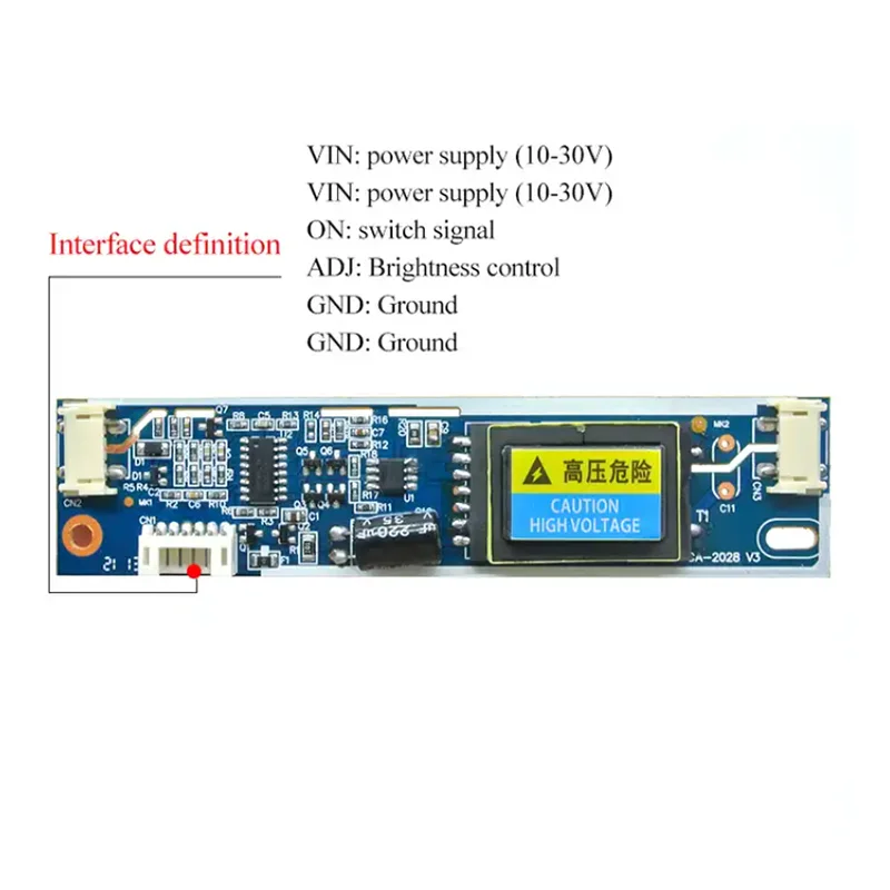 Avt2028 Universal LED Backlight Driver Board 15-22 Inch 2 Lamp Inverter Panel High Voltage Board 10-30V LED LCD TV