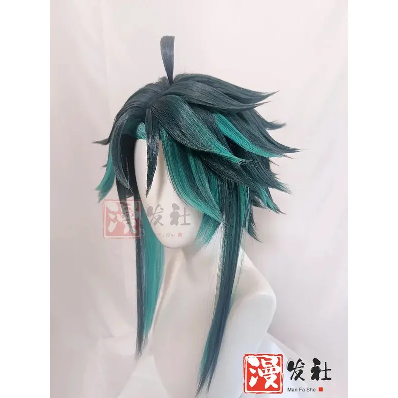 

DY20Xiao Горячий парик для косплея Genshin Impact Green Смешанный степень адаптируемости Парик Индивидуальные парики для укладки Термостойкие синтетические