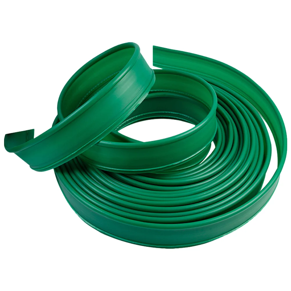 

Oval Screws Green Belt 100ft Garden Fence Landscape Edging Plastic Tool Border Barrier Safe MultiPurpose Yard