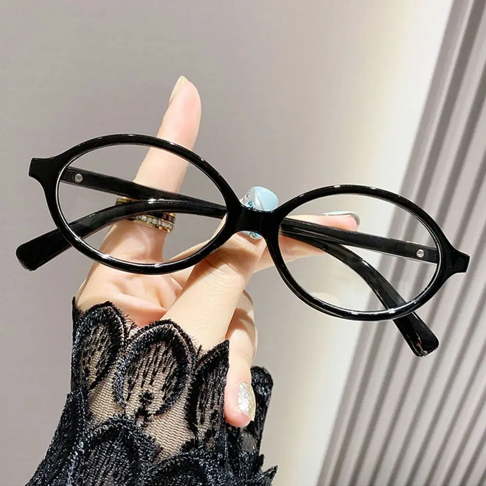 Oval Small Frame Retro Female Korean Plain Glasses Anti-blue Light Eyeglasses Eye Protection Ladies Optical Spectacle Eyeglass image 2