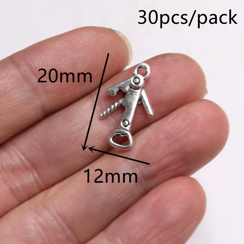 1Pack Gemengde Verzilverd Wijn Fles Koffiekopje Theepot Flesopener Heilige Graal Hanger Diy Charme Hip Hop Sieraden ambachten Maken