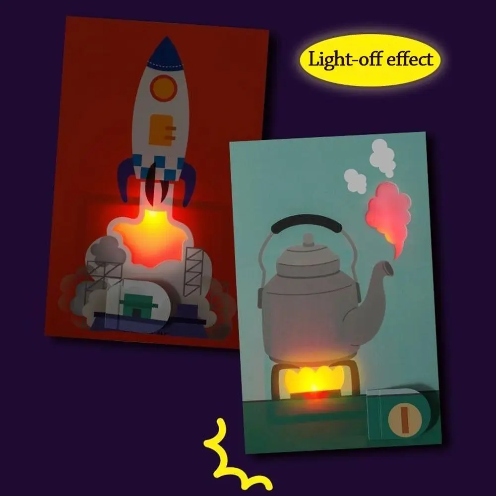 

Забавный набор волшебной бумаги «сделай сам», бумага, светящаяся схема, забавная электронная открытка, набор электронных поздравительных открыток ручной работы для детей