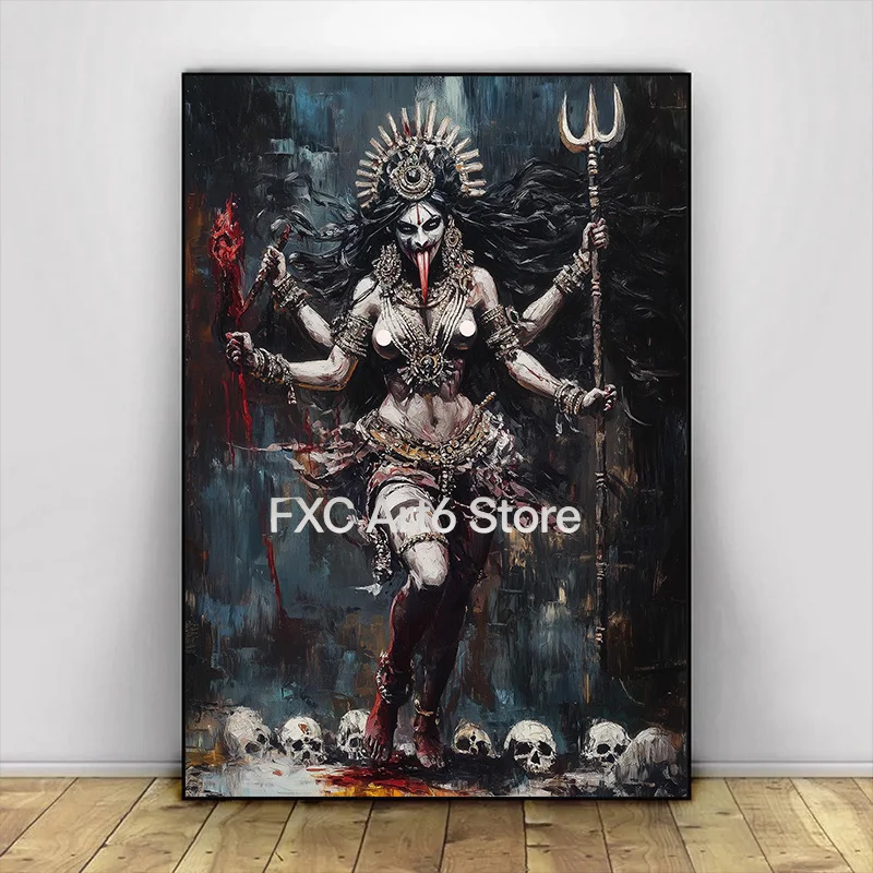 1PC frameless Classic Terror Curse Gothic Style Tattoos Female Warrior Portrait Posters Canvas Paintings Wall Art Pictures Bedro