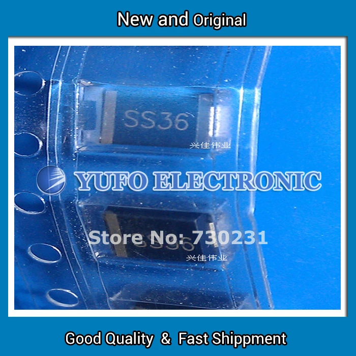 Free Shipping 50PCS  SMD Diode Schottky SS36 SMB Volume 3A60V Type B  (YF0905)